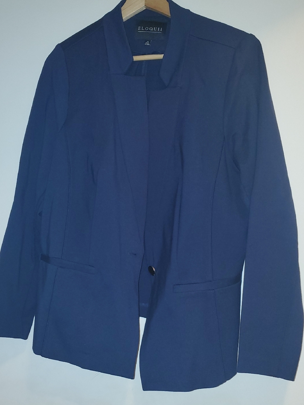 Eloquii - Plus Size - The Ultimate Stretch One Button Blazer - Size 18 - Navy